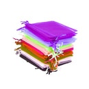 50pcs Multi-Coloured Organza Bags Drawstring Gift & Jewellery Pouches, 9x12cm