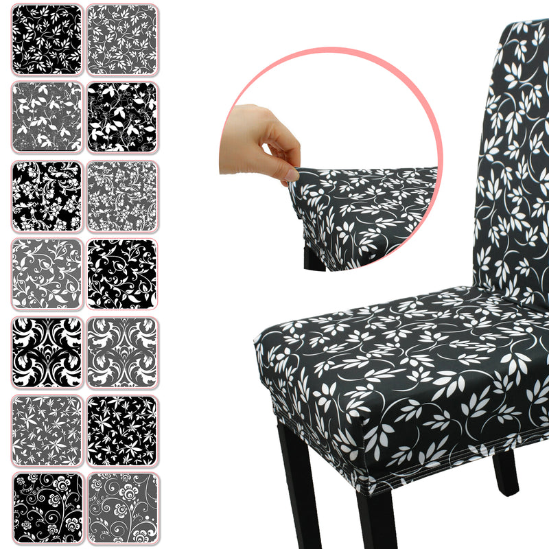 Universal Dining Spandex Short Style Printed Chair Cover