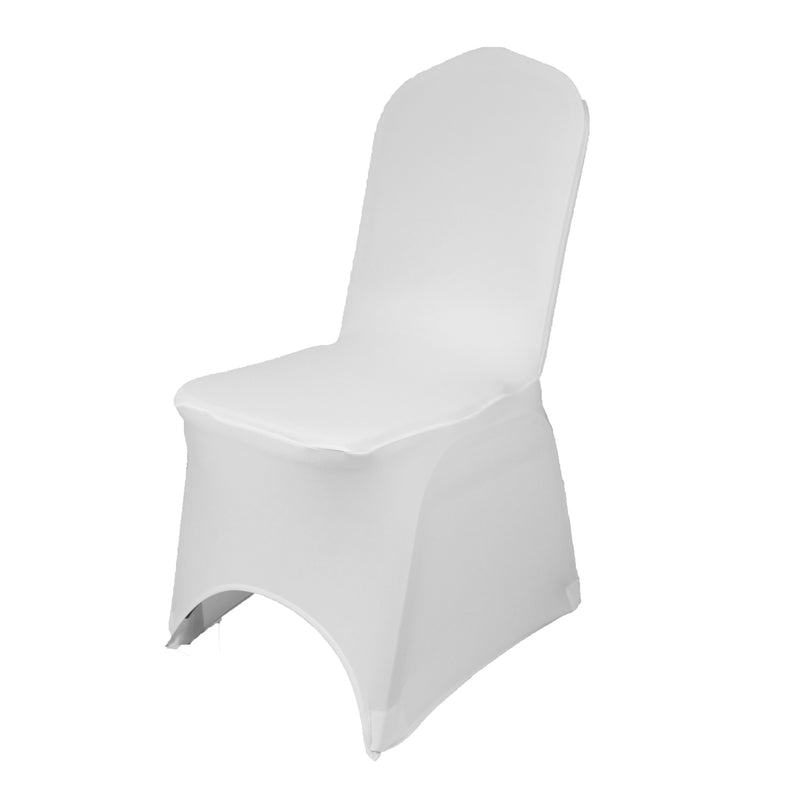 220GSM Premium Polyester Spandex Chair Covers - White