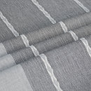 Grey Table Cloth with Embroidery Stitch & Fringe Tassels, Rectangle Wrinkle Free Anti-Fading Table Cover for Kitchen Dinning Thanksgiving Christmas