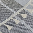 Grey Table Cloth with Embroidery Stitch & Fringe Tassels, Rectangle Wrinkle Free Anti-Fading Table Cover for Kitchen Dinning Thanksgiving Christmas