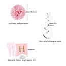 Happy Birthday Decorations Set - Pink