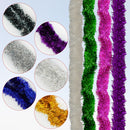 2m x 9cm Metallic Shiny Christmas Tinsel Garland for Xmas Tree & Home Decorations Festival New Year Party Indoor Outdoor Table Ceiling Decoration