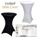 Cocktail Spandex Tablecloth High Top Round Table Cover, 32'' x 43"