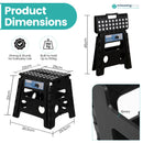 13 Inch Folding Step Stool with Carry Handle, Plastic Camping Stool