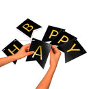 Happy Birthday Decorations Set - Black & Gold