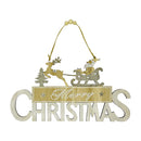Christmas Hanging Display Signs Xmas Party Decor Plaque Wooden Bauble Gift for Homes, Shops, Offices, Restaurant, Trees, Windows, Walls, Entrances