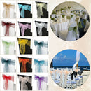Organza Chair Sashes Wider Fuller Bow for Party Decoration, 17cm x 280cm