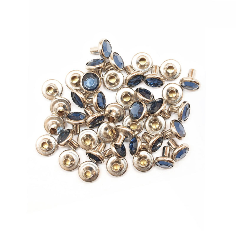 Diamante Rivets - 8mm - Midnight Blue - A42