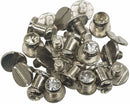 7 x 5mm Silver Diamante Chicago Screwback Studs (Pack of 10) - Stopped producing - DNO