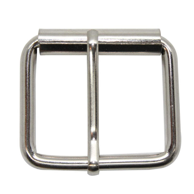 25mm Silver Roller Buckle - 3.5mm to 4mm - Metal - Pack of 10