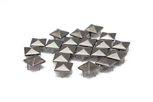Pyramid Studs - 6mm - Gunmetal Black - (Pack of 50)