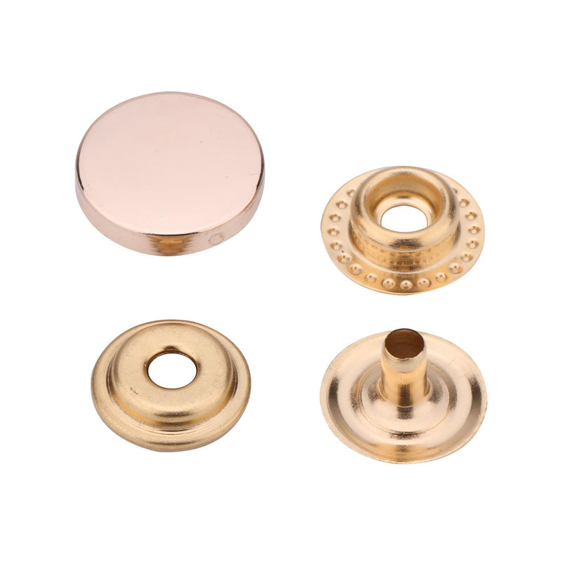12.5mm Press Studs 4PA WITH ALLOY TOP (203) - Gold