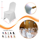 220GSM Premium Polyester Spandex Chair Covers - White