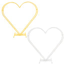 Dual Heart Arch Stand Metal Frame Round Garden Arbors for Party Background Decoration