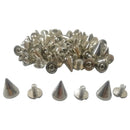 Screwback Studs - 7mm x 10mm - Cone-Shaped - Silver