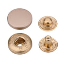 12.5mm S Spring Press Studs 4PA WITH ALLOY TOP (633) - Matt Gold