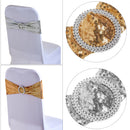 Sequin Chair Band with Slider Buckle Stretchy Chair Band Sash