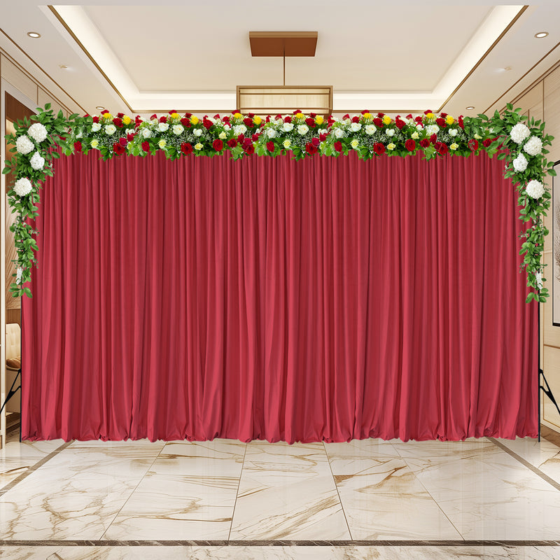 Premium Dutch Velvet Curtain Backdrop Wrinkle-Free Polyester Fabric Background with Drapes for Weddings, Birthday Parties, Event Photography Decoration