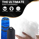 4 Season Envelope Shape Sleeping Bag for Single Adult with Double Sided Zip Waterproof Sleeping Bag for Camping, Hiking, Outdoor, Travel
