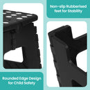 13 Inch Folding Step Stool with Carry Handle, Plastic Camping Stool