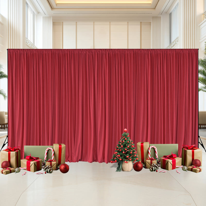 Premium Dutch Velvet Curtain Backdrop Wrinkle-Free Polyester Fabric Background with Drapes for Weddings, Birthday Parties, Event Photography Decoration