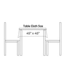 220GSM Table Cloth Square, Washable Water Resistant Spun Polyester Linen Tablecloth White for Christmas Party, Winter Holiday Home Banquets Indoor Outdoor Decorations, 1 Piece