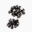 10 Pieces Chicago Screwback Studs - 9 x 6mm in Black