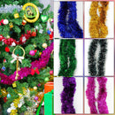 2m x 9cm Metallic Shiny Christmas Tinsel Garland for Xmas Tree & Home Decorations Festival New Year Party Indoor Outdoor Table Ceiling Decoration
