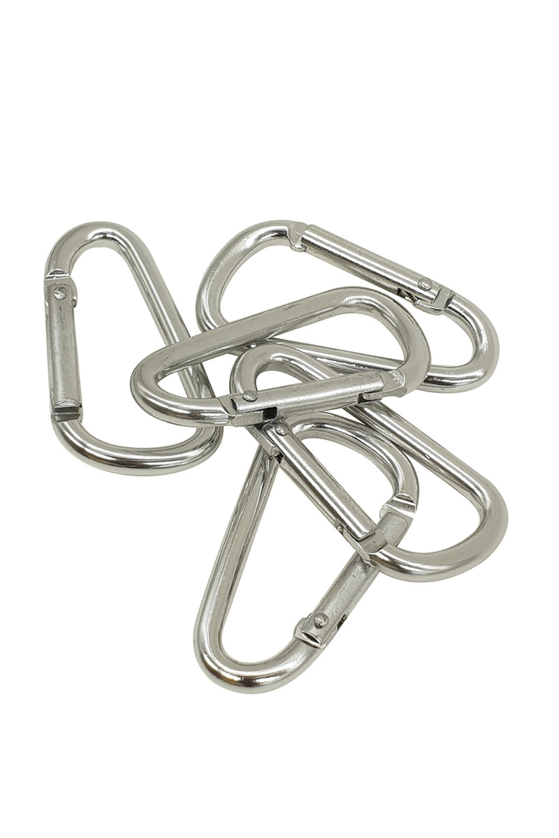 10pcs D-Shape Carabiner Clips Spring Loaded Snap Hook Clasps