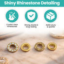6mm Diamante Eyelet Bundle with Washers and Setting Die - 50pcs