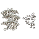 100 x 12x9.5mm Low Cone Punk Studs Plastic Silver Pin Studs (6039
