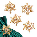 Napkin Ring with Snowflakes Design Serviettes Buckle for Christmas Lunch Holiday Dining Party