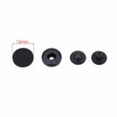 15mm S Spring Press Studs 4PA WITH ALLOY TOP (831) - Black