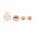 15mm S Spring Press Studs 4PA WITH ALLOY TOP (831) - Gold