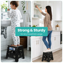 13 Inch Folding Step Stool with Carry Handle, Plastic Camping Stool