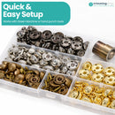 12mm Hexagonal Bag Feet Bundle Pack with Die & Storage Box - 100pcs