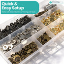 12mm Hexagonal Bag Feet Bundle Pack with Die & Storage Box - 100pcs