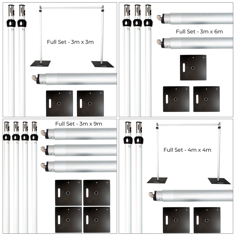 Pipe and Drapes, Base Plates, Spigot, Crossbar, Upright, Clamp and Hanger, Photo Studio Background System Support Plates for Pipe & Drape Photography Backdrop Stand