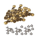 100 x 12x9.5mm Low Cone Punk Studs Plastic Bronzes Pin Studs (6039