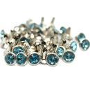 Diamante Rivets - 8mm - Aqua Blue - A29