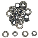 6mm Gunmetal Diamante Studded Eyelets with Washers - 50pcs
