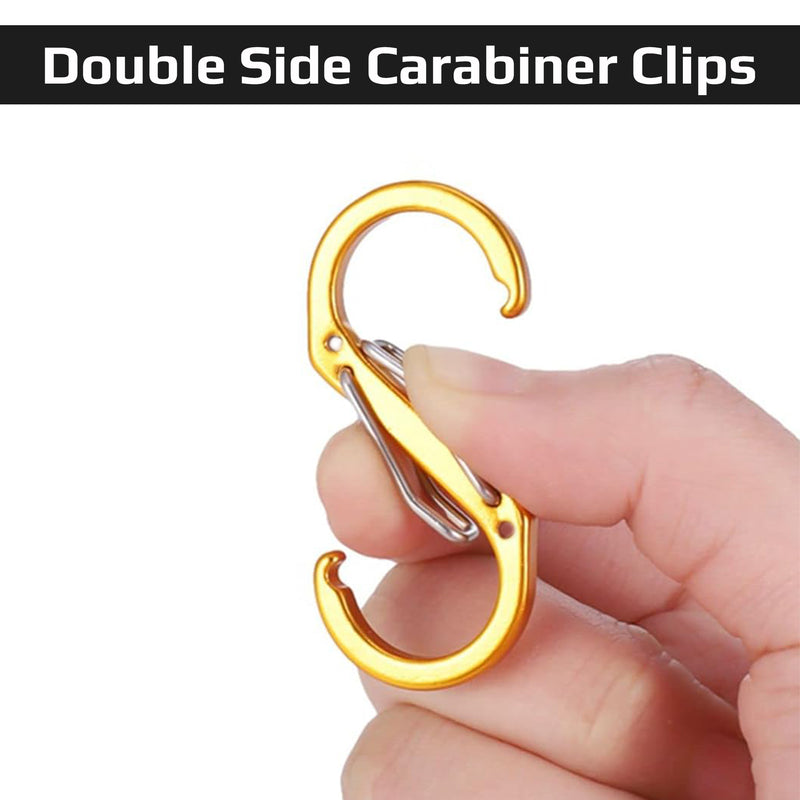 5pcs S Shape Carabiner Keyring Clip -  Double Sided Snap Hook