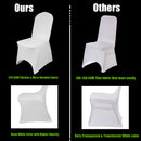220GSM Premium Polyester Spandex Chair Covers - White