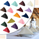 Set of 10 Cotton Polyester Napkins with Hemmed Edges, 20 Inch