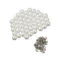 100 x 12mm Full Pearl Pin Studs (6003