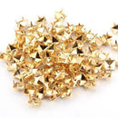 Pyramid Studs - 8mm - Gold - (Pack of 50)