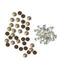 100 x 10mm Half Round Plastic Bronzes Pin Studs (6016