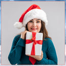 Felt Red Santa Hat Unisex Christmas Party Hat for Xmas, New Year Festival, Holiday, Party Supply, Christmas Costume Novelty, Decoration, Hat for Kids and Adults