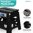 13 Inch Folding Step Stool with Carry Handle, Plastic Camping Stool